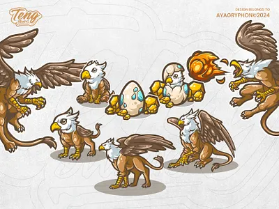 Gryphon AYA Evolution branding character design esport graphic design illustration logo mascot sport ui