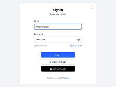 Log in UI app design typography ui ux