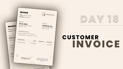 Day 18 of 100 Days Daily UI Challenge: Customer Invoice Design animation businessdesign cleandesign creativedesign customerinvoice dailyui dailyuichallenge day18 designercommunity designinspiration figma figmadesign interfacedesign invoicedesign moderndesign professionaldesign uidesign uitrends userexperience uxdesign