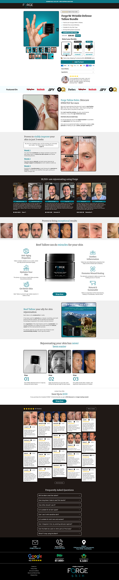 Forge Skin - Funnelish branding cream design designing funnel funnel funnelbuilder funnelish offer page product page sales funnel sales page skin