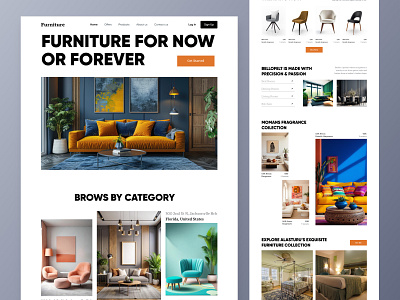 Furniture - landing page 🔥 branding c creative graphic design logo motion graphics ui vector