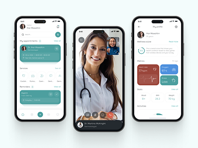 Health.ai | Mobile application dashboard health app healthcare healthcare mobile app medical medicine mobile app mobile application mockup product design stats ui user experience ux