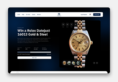 Chrono Sweep Vintage blue branding competition competition website functionality graphic design high end logo luxury luxury watches omega patek raffle rolex tudor ui uk only website