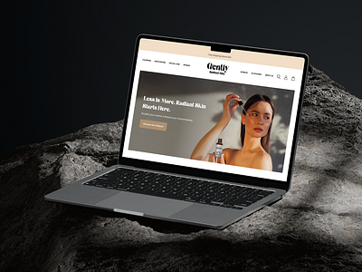 Gently - ECommerce Skincare about us adobe agency branding clean cro design ecommerce figma footer hiro section illustration landing page landingpage logo skincare typography ui ux website