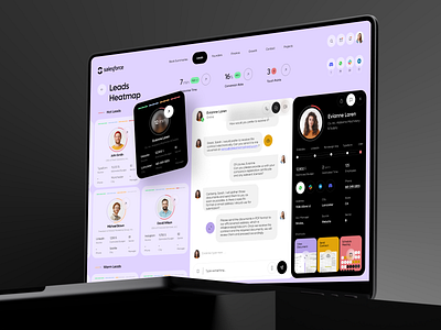 Salesforce CRM - Leads Heatmap SaaS admin ai ai app app app design automation b2b business crm dashboard design heatmap lead product design saas software ui ux web web app