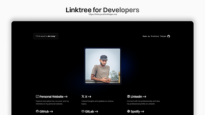 Linktree for Developers ui