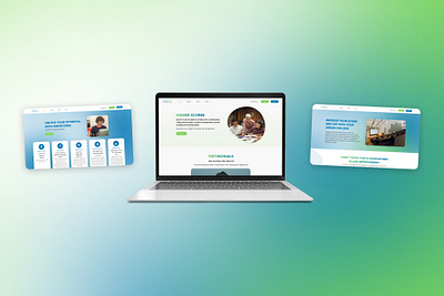 Educational Website Design blue educational figma green ui design website