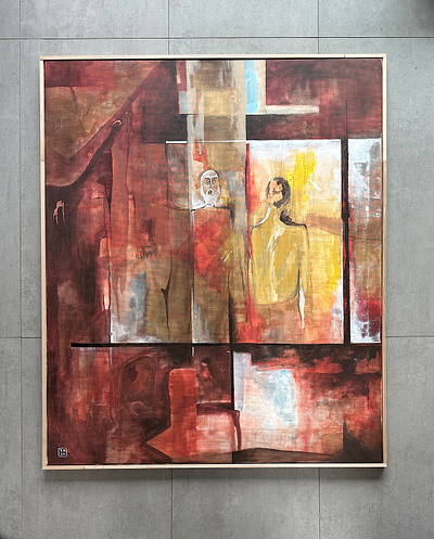 Pokušení ..., akryl na plátně, 120 x 100 cm, 2024, Zdeněk Duroň