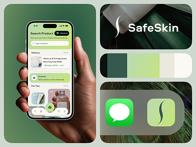 SafeSkin - Helps to Avoid Skin Allergies ai artificial intelligence aso health healthcare icon ios marketing materials mobile app paywall plans product product design safe scan scanner skin tool ui ux