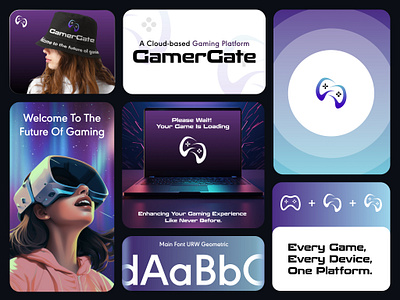 GamerGate - Brand Identity for Cloud-based Gaming Platform branding game gamedesign games gaming gamingevolution illustration logo logodesign uiux vrgame