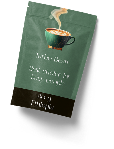Turbo bean branding coffee graphic design logo naming product design