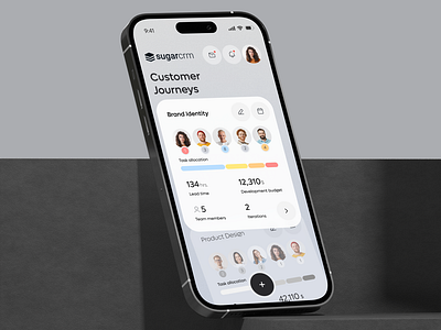 Sugar CRM - Customer Journey Dashboard admin ai app app design automation b2b business corporate crm dashboard design management mobile mobile app optimization product design saas software ui ux