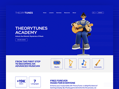 TheoryTunes - Music Theory Teaching 3d lesson music teaching ui ux