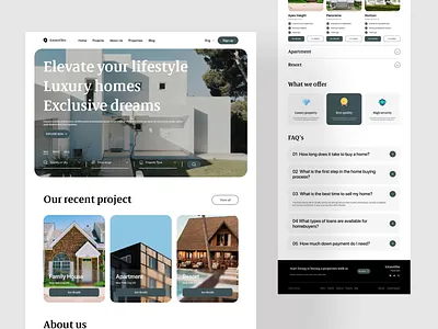 EstateElite - Real estate landing page building home website landing page landing page design product design property landing page property management property website real estate real estate agency real estate landing page real estate website ui ui design user interface ux ux design web design website website design