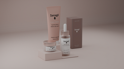 Cosmetic Products - (3D) 3d blender branding graphic design logo product product design ui