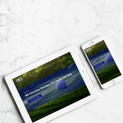 Columbus Stainless CEO Charity Golf Day branding graphic design ui website wordpress