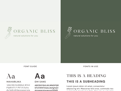 Organic Bliss design concept branding business development conceptualisation graphic design logo ui