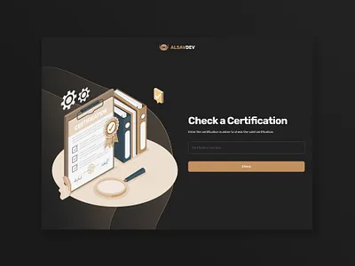 ALSAVDEV - Certification Page certification design design grafis landing page ui ui design ui ux website