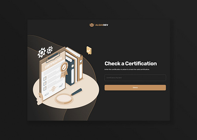 ALSAVDEV - Certification Page certification design design grafis landing page ui ui design ui ux website