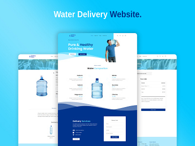 Water Delivery Theme Template branding design ecommerce illustration ui web design website design website template woocommerce wordpress