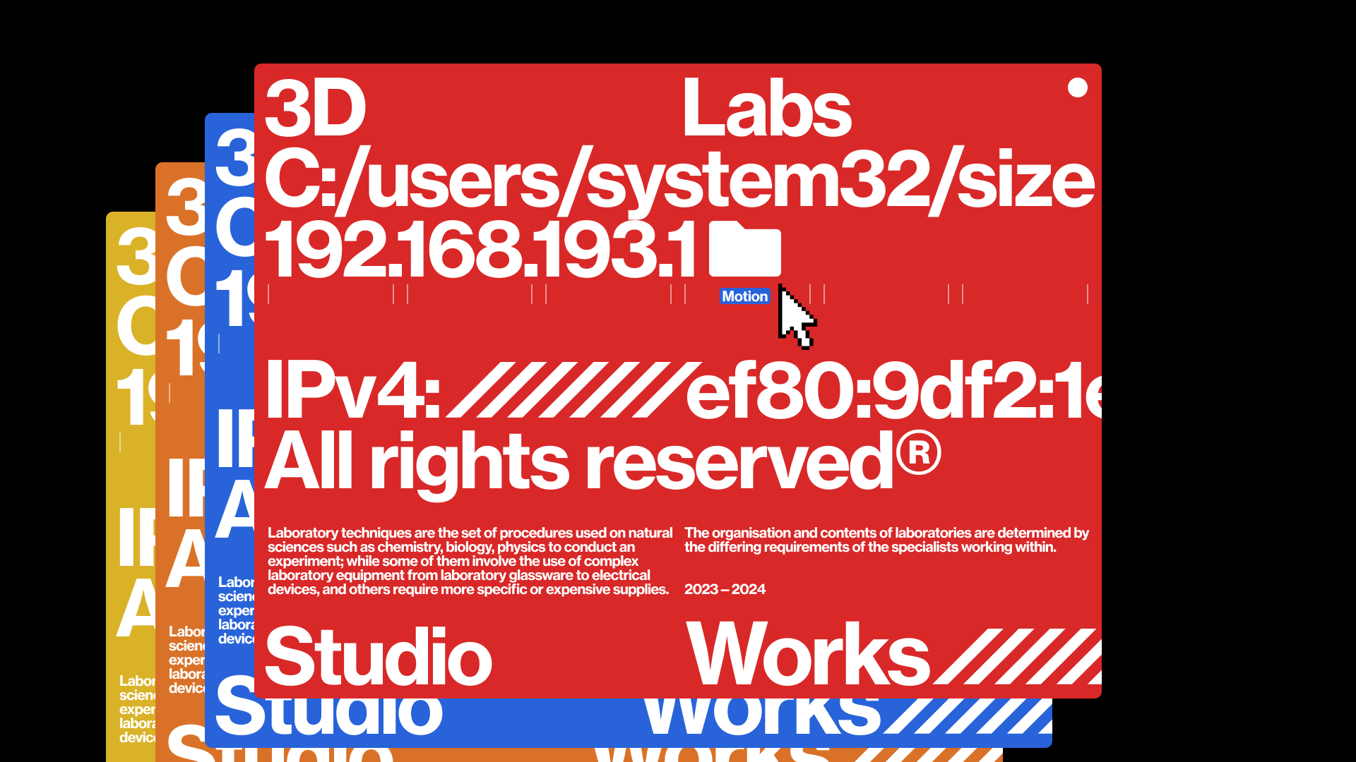 Studio Works clean colors design graphic design layout