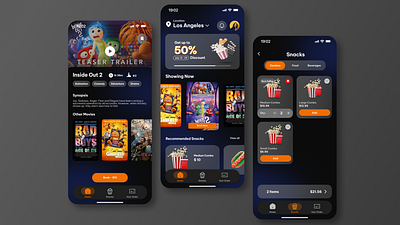 Movie Booking Mobile Application mobile movie ticket ui ux
