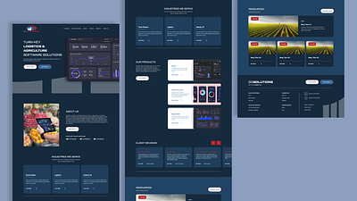 Logistics Software Solutions - Website (Modern) animation design figma graphic design ui ux