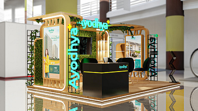 AyodhyaByAlamSutera_ExhibitionBoothDesigns_3x2(m)_FinalDesign 3d 3ddesign 3devent 3dmodel booth boothdesign design exhibitionbooth expo graphic design pameran promotion stand