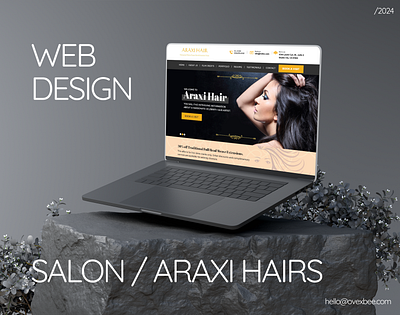 Araxi Hairs Web Design / Salon Design branding dashboard design graphic design illustration logo ui ux ux ui design web app design