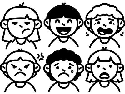 Emotions Icons design illustrations