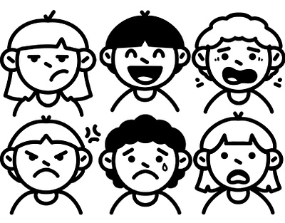 Emotions Icons design illustrations