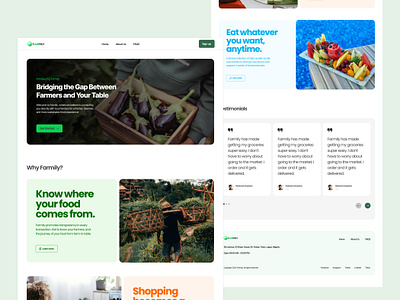 FARMILY Landing page design figma landing page ui ux