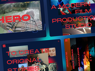 Hero Films - Homepage Sections agency website film studio london motion graphics ui web design