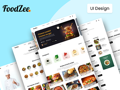 Food Recipe Website Landing Page UI figma landingpage ui uxdesign website