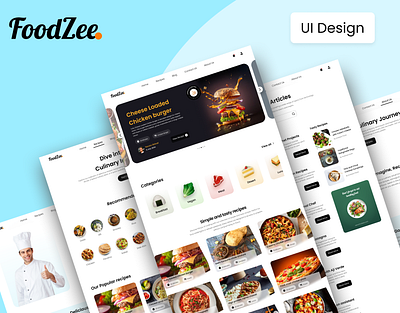 Food Recipe Website Landing Page UI figma landingpage ui uxdesign website