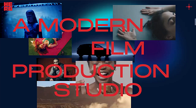 Videos Section - Hero agency website film studio portfolio videos production studio videos web design