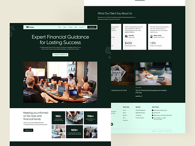 FinTech Landing Page UI Design design finance financial fintech graphic design landing page ui ui design ui ux web design