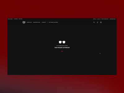 TAG Heuer Eyewear 3d design interface motion ui ux webdesign