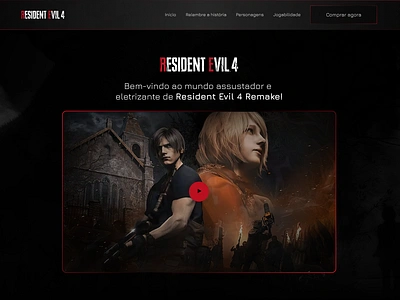 RE4 Remake | Study project capcom design game games interface landing page page ui