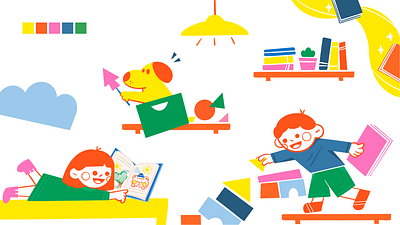 Read and Play design illustrations