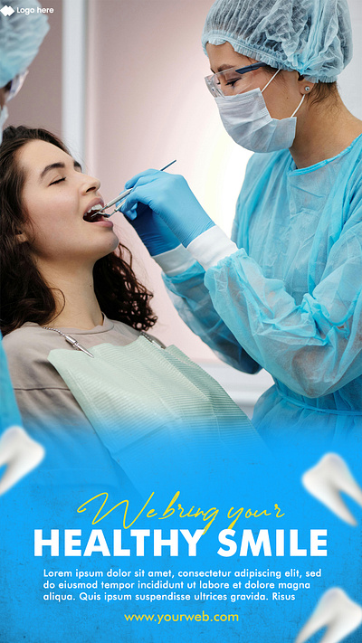 healthy smile banner branding design graphic design illustration logo photoshop ui ux vector