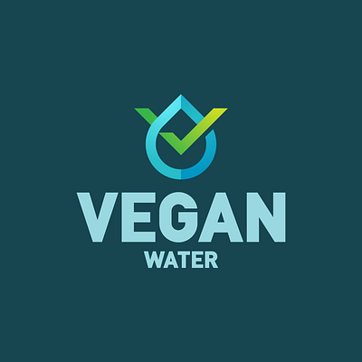 Vegan Water brand branding business clean concept design drink graphic design illustration letter v letter w logo logo design ui v vector vegan w water water drop