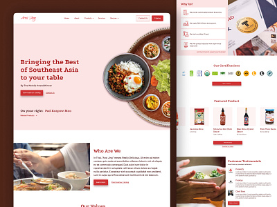Fresh and Vibrant Landing page for SEA Food Trading Company animation branding ui web design