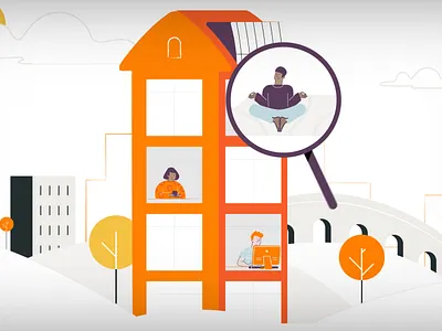 Wellbeing chill desk imac justeat laptop search team yoga