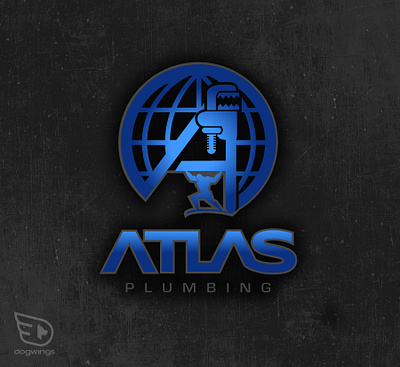 Logo concepts - Atlas Plumbing atlas chipdavid dogwings logo plumbing vector