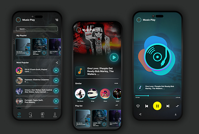 Music Play 🎵 app designing figma ui