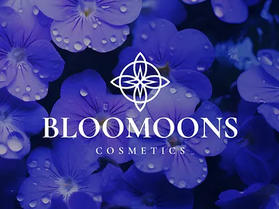 BLOOMOONS COSMETICS. LOGO AND NAMING design graphic design logo logo design logotype naming typjgraphy vector