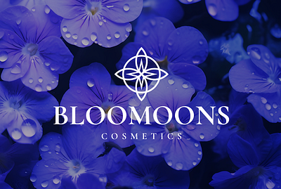 BLOOMOONS COSMETICS. LOGO AND NAMING design graphic design logo logo design logotype naming typjgraphy vector