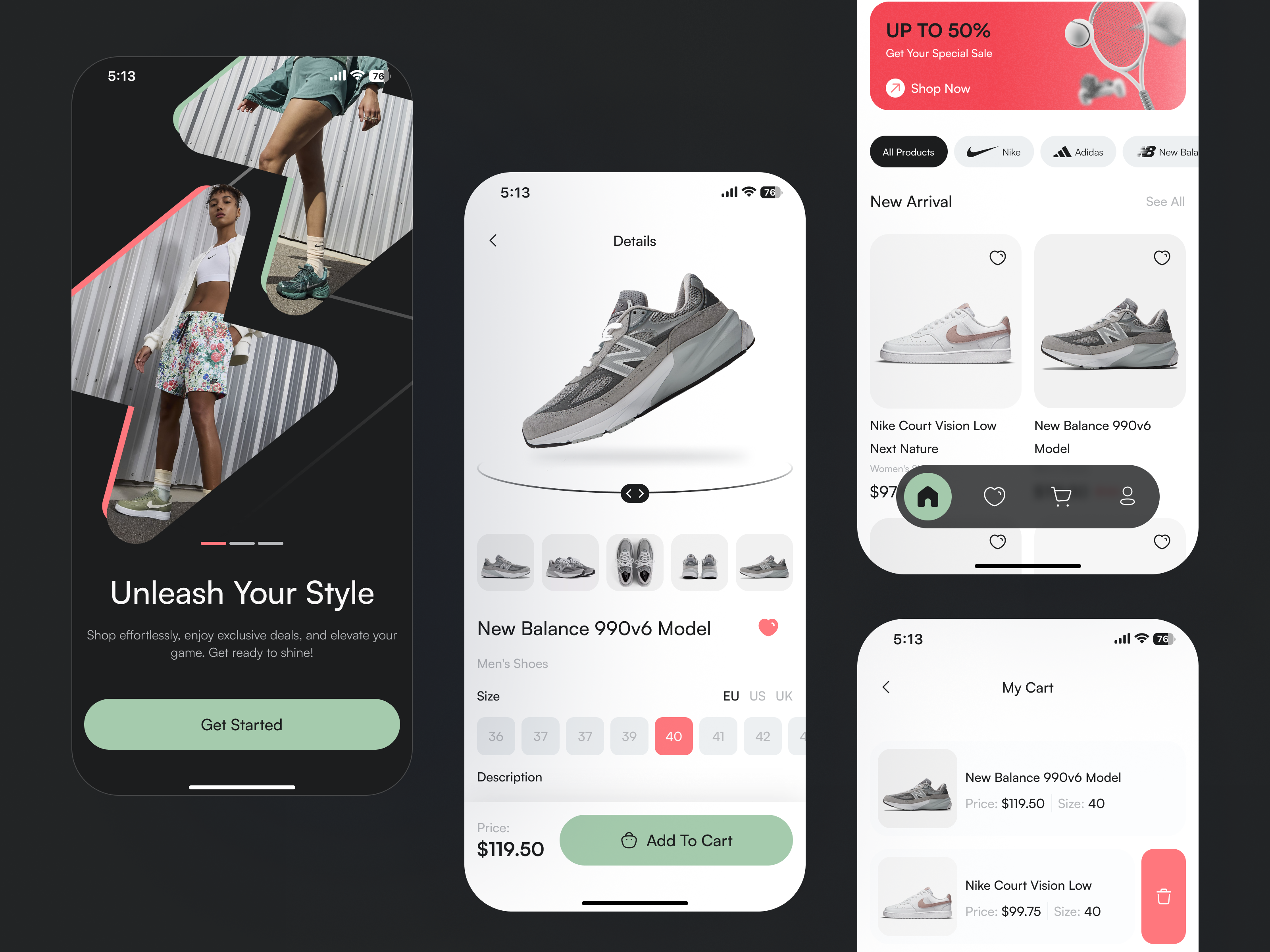 E-Commerce Shopping Mobile App-NikShop app design ecommerce mobile mobile app mobile design product product design shop shop mobile app shopping ui ui design ux