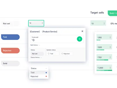 Cell option UI setting ui status ui stylesheet ui